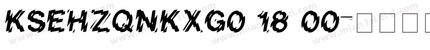 KSEHZQNKXG0 18 00字体转换